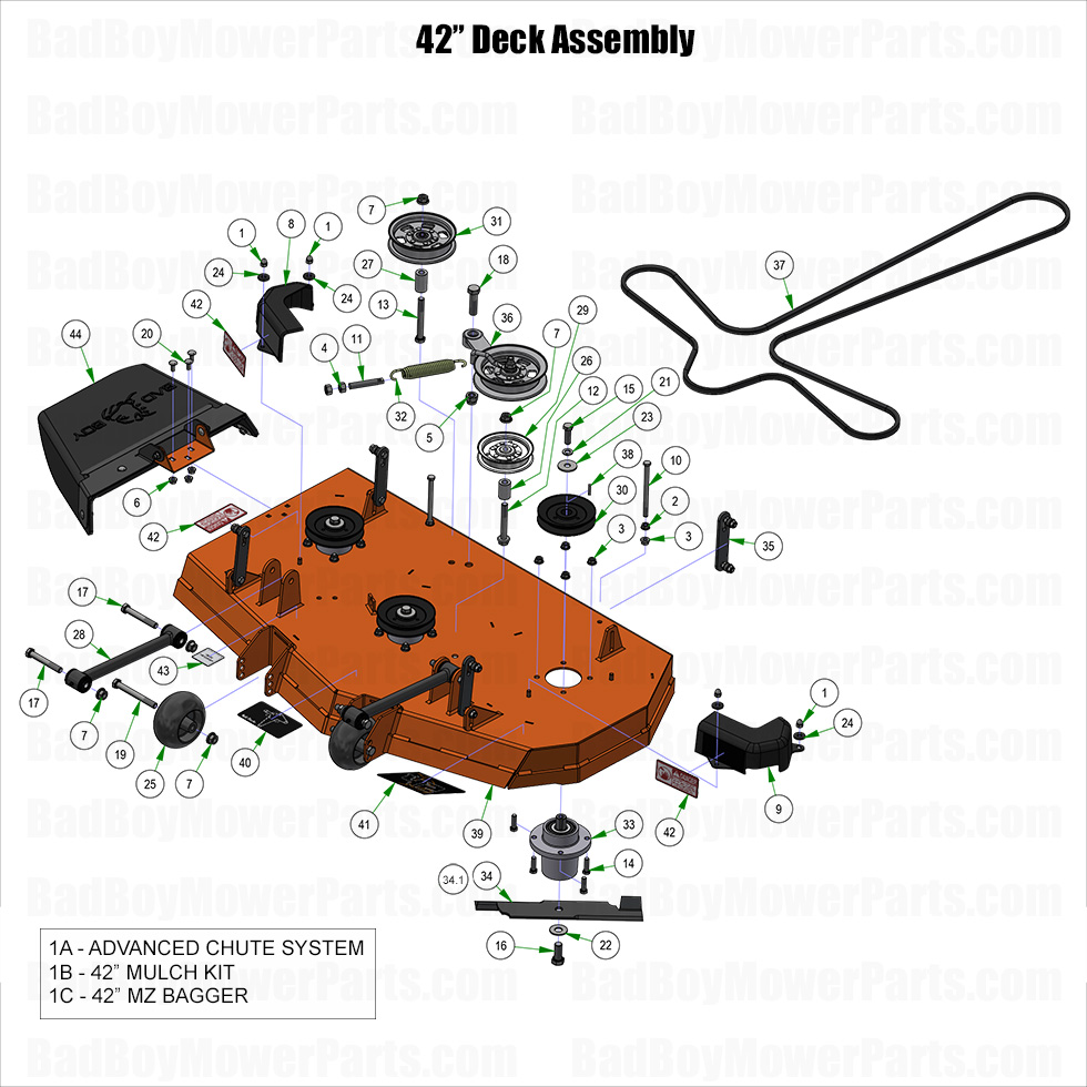 2025 MZ Rambler - 42" Deck Assembly